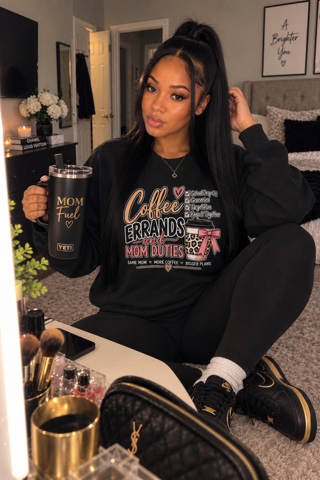 Coffee, Errands & Mom Duties Sweatshirt | Mom Life Crewneck